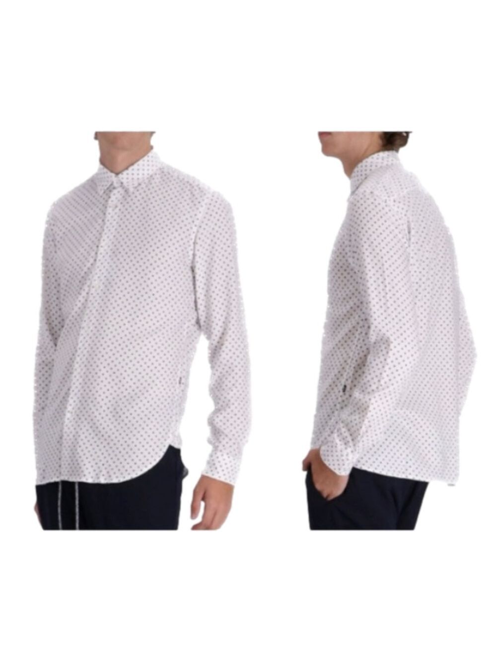 NWOT BOSS BLACK ROGER F SPOT PRINT BUTTON DOWN NORMCORE QUIET LUXURY SHIRT NWT L